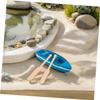 COOLHIYA 15 Sets Mini Wooden Rowboat Model with Oars for DIY Fairy Garden Dollhouse Decor Nautical Theme Boat Figurines for Creative Miniature Landscape Home Craft Collectibles view 4
