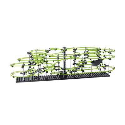 Level 5 Marble Roller Coaster Kit - 682 Pieces Marble Run Building Toy Luminous Version Steel Ball Roller Coaster Maze Game Space Rail, STEM Toy Gift for Ages 14