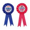 2pcs Birthday Boy & Girl Pins, Satin Ribbon Happy Birthday Button Party Badge Decorations for Women & Men Party Celebrations (Pink, Blue) view 1