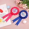 2pcs Birthday Boy & Girl Pins, Satin Ribbon Happy Birthday Button Party Badge Decorations for Women & Men Party Celebrations (Pink, Blue) view 3