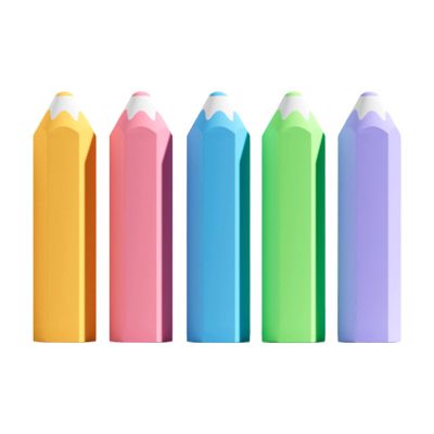 5PCS Novelty Hexagonal Grip Erasers Colorful Pencil Shape Easy Erasing for Kid Student Daily Writing Drawing Ergonomic Hexagonal for Writing