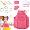 11PCS Kids Kitchen Playset, Kitchen Playset with Kids Apron, Chef Hat and Other Accessories, Pretend Role-Play Set for Age 3+ view 1
