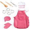 11PCS Kids Kitchen Playset, Kitchen Playset with Kids Apron, Chef Hat and Other Accessories, Pretend Role-Play Set for Age 3+ view 2