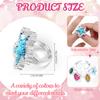 Shappy 72 Pcs Colorful Plastic Rings for Kids Adjustable Costume Jewelry Rings Diamond Oval Star Butterfly Heart Flower for Princess Carnival Dress up Bridal Shower Party Accessories view 2