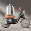 Tricycle for Kids with No Pedal Silence Wheels Headlights Balance Bike Toy Birthday Gifts First Bike(Brown) view 3