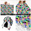 Muishi Tie Dye Pandas Baby Car Seat Canopy Nursing Cover for Newborn Car Seat Breastfeeding Covers Blanket Newborn Shower Gift view 2