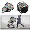 Muishi Tie Dye Pandas Baby Car Seat Canopy Nursing Cover for Newborn Car Seat Breastfeeding Covers Blanket Newborn Shower Gift view 4