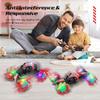 1:12 Gesture Sensing RC Stunt Car, 2 * 1200mAh Hand Controlled Remote Control Twist Cars with Light & Music, 4WD 360 Rotate Transform Drift, Gifts for 8-12 Kids Age 8 9 10 11 12 Yrs Old Trains-Red view 2