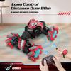 1:12 Gesture Sensing RC Stunt Car, 2 * 1200mAh Hand Controlled Remote Control Twist Cars with Light & Music, 4WD 360 Rotate Transform Drift, Gifts for 8-12 Kids Age 8 9 10 11 12 Yrs Old Trains-Red view 3