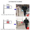 EliteBloom Supermarket Entrance Safety Gate, Spring-Loaded Entrance 1-Way Safety Door, 90 Opening Metal Closing Unidirectional Fence Door for Supermarket Factory Aisle Right 90100,Right-50100 cm view 4