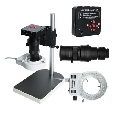 ERoomQ Microscope Accessories Kit 38MP 2K HDMI USB Digital Video Microscope Camera Continus Zoom 130X/200X/250X C-Mount Soldering Microscopio for Phone Repair Microsco(38MP 10 250X C Mount)