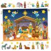 Joygoodta Felt Story Board, Educational Christmas Nativity Scene Felt Board for Kids, Birth of Jesus Crafts Kit Xmas Religious Wall Decor Ornaments view 1