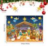 Joygoodta Felt Story Board, Educational Christmas Nativity Scene Felt Board for Kids, Birth of Jesus Crafts Kit Xmas Religious Wall Decor Ornaments view 2