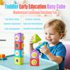 HUNKING Activity Cubes & Stacking Toy Blocks Set of 4,Montessori Toys for 1-2 Years Old,Educational Activities Sensory Travel Toys for Toddlers Christmas Birthday Gifts for Boys Girls view 2