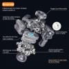 Berotok Mechanical Armor Fidget Spinner - Premium Zinc Alloy Haptic EDC Tool, Transforming Metal Hand Spinner for Adults, Stress Relief & ADHD Focus Toy, Unique Father's Day Tech Gift for Men view 2