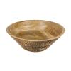 KCSWKJ D12x4 Mango Wood Round Decorative Bowl view 1