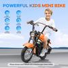24V 250w Kids Electric Dirt Bike (Ages 8-14) - 14MPH High Speed Off-Road Motorcycle with LED Lights & Leather Seat | Dual Speed Modes, 60 Min Playtime | Safe for Backyard, Trails & Outdoor Fun(Orange) view 3