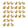 AZKRTPF 30 Pieces Mini Duck Set Mini Golden Duck Statue for Shelf Office Bathroom view 1