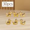 AZKRTPF 30 Pieces Mini Duck Set Mini Golden Duck Statue for Shelf Office Bathroom view 2