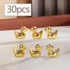 AZKRTPF 30 Pieces Mini Duck Set Mini Golden Duck Statue for Shelf Office Bathroom view 3