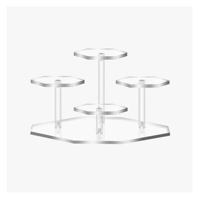QLKJZML 7-Tiers Acrylic Figures Display Stand Jewelry Doll Toy Organizer Storage Rack Cosmetic Display Holder Desktop Organizer Rack(S2 M)