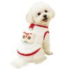 Cute Red and White Plush Pet Apparel with Fun Patterns, Ideal for Festive Photo Sessions, Suitable for Small Cats and Puppies (White,X-Small) view 1