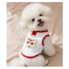 Cute Red and White Plush Pet Apparel with Fun Patterns, Ideal for Festive Photo Sessions, Suitable for Small Cats and Puppies (White,X-Small) view 3