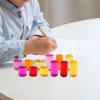 12x Rainbow Building Blocks Set Stacking Toy Sensory Perception Educational Toys Rainbow Building Acrylic Cylinders view 2