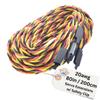 BackBayRC - 200CM 20awg Twisted Servo Extension Cable w/Safety Clip - 100 Strands for RC Vehicles, Drones, E-Bikes - 10 Lengths / 5 Wires per Pack (80in) view 1