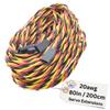 BackBayRC - 200CM 20awg Twisted Servo Extension Cable - 100 Strands for RC Vehicles, Drones, E-Bikes - 10 Lengths / 5 Wires per Pack (80in) view 1