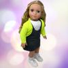 18 Inch Dolls with Soft Hair and Accessories Soft Body 18 inch Doll with Poseable Vinyl Arms & Legs, Dress Outfit Cute 18" Doll Set for Girls view 3