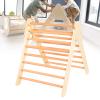 70x70x60cm Foldable Wooden Climbing Triangle Ladder Indoor Play Gym for Infants and Toddlers view 3