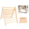 70x70x60cm Foldable Wooden Climbing Triangle Ladder Indoor Play Gym for Infants and Toddlers view 4