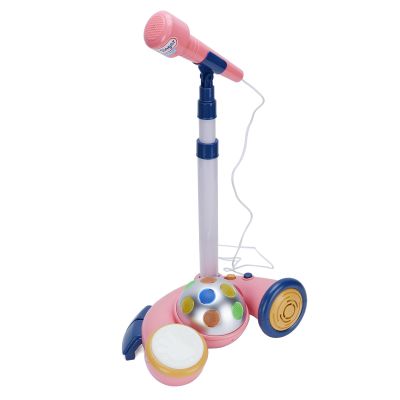 RiToEasysports Kids Microphone with Stand, ABS Sound Amplification Early Learning Karaoke Machine with Microphone for Children