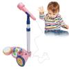 RiToEasysports Kids Microphone with Stand, ABS Sound Amplification Early Learning Karaoke Machine with Microphone for Children view 2