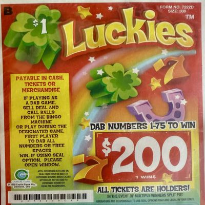 $200 Bingo Pull Tab Event Game - All Tickets Playable