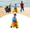 Colaxi 1/64 Miniature Figure Mini People Figurine People Figure Painted for Photo Prop Mini Architectural Accessories Ornament Decor, Sitting Girl view 4