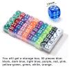 50 Pieces Dice Set, Translucent 6 Sided Colored Dices for Board Games, Math Learning, Classroom, Parties view 3