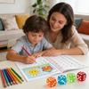 50 Pieces Dice Set, Translucent 6 Sided Colored Dices for Board Games, Math Learning, Classroom, Parties view 4
