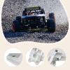 harayaa RC Car Gearbox Cover Aluminum Alloy Rear Upper Replacement CNC Machined Part Easy Installation Suitable for C8805, Silvery view 3