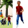DYNWAVE 1/64 Miniature Figure Mini People Figurine Resin People Figure Hand Painted for Photography Architectural Projects Decoration, Running Boy view 3