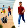 DYNWAVE 1/64 Miniature Figure Mini People Figurine Resin People Figure Hand Painted for Photography Architectural Projects Decoration, Running Boy view 4