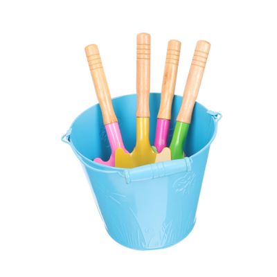 BESPORTBLE Wear-Resistant Large Sand with Iron Bucket and Sharp Sand Shovels Portable Interactive Beach Tools for Outdoor and Creative Play Random Color