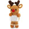 AHONEY Emotional Support Crochet Plush Christmas Deer Handmade Gifts for Men Husband Mom Dad Christmas Stocking Stuffer for Women Mini Positive Reindeer Decor for Birthday (to My Love) view 1