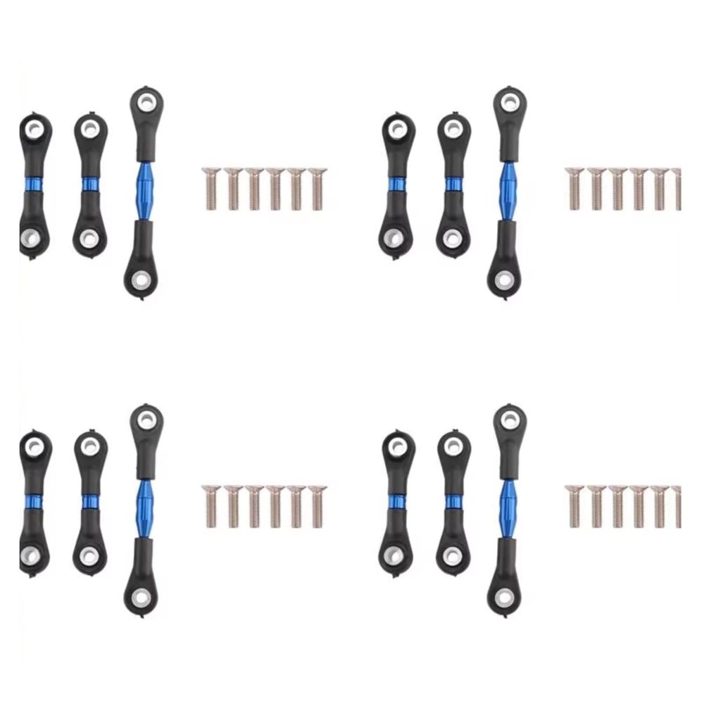 Compatible with Tamiya for TT-01 1/10 Remote Control Car Upgrade Parts Modification Accessories 12Pcs Steering Rod Link Tie RC Car Accessories