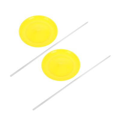 BESPORTBLE 2pcs Plastic Juggling Plates Set with Sticks Lightweight Circus Performance Props for Boys Indoor Outdoor Skill Development and Live Shows