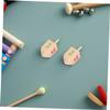 DECHOUS 10 Pcs Wooden Spinning Tops for Handcrafted Gyro Smooth Stable Spin Educational Wooden Dreidels for Home Party and Outdoor Fun view 4