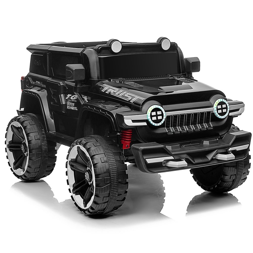 12V Ride On Toys - Double Seat FL-3588 Electric Vehicle,Kids' Electric Vehicles with Remote Control,23"40"21",Black