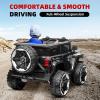 12V Ride On Toys - Double Seat FL-3588 Electric Vehicle,Kids' Electric Vehicles with Remote Control,23"40"21",Black view 4