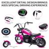 Electric Dirt Bike for Kids 24V, 150lb Max Weight & 15mph, Chain Driven Motor w/12'' Air Filled Tires, Handbrake & Shock Absorbers, LED Lights, Power Display Ride On Toy for Boys & Girls view 2